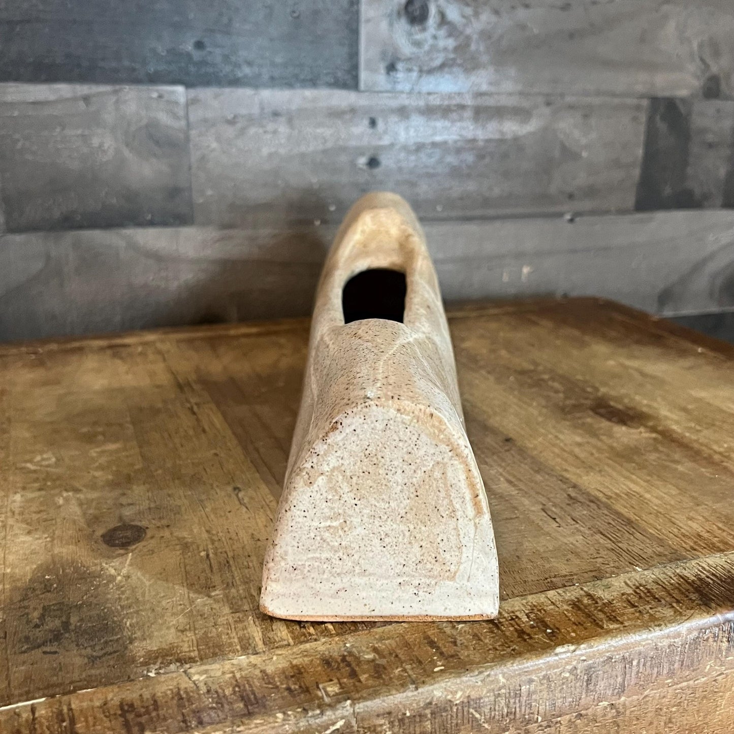 Neutral Beige Tone Pottery Planter Vessel - Vase