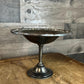 Vintage International Silverplated Long Stem Pedestal Compote Shallow Bowl