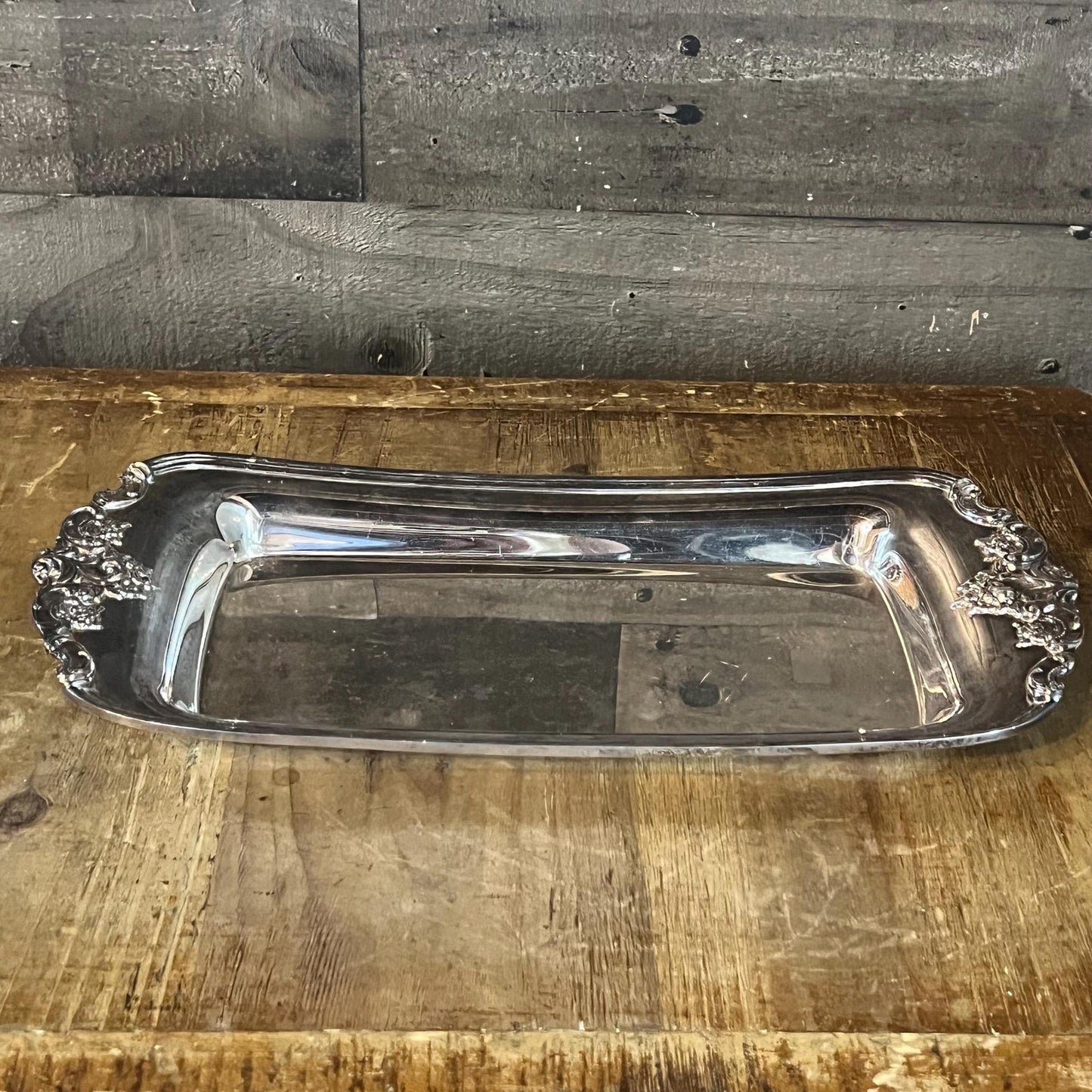 Vintage Baroque by Wallace 210 Silverplated Rectangular Tray