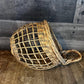 Vintage Woven Wall Hanging Handled Basket
