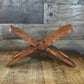 Vintage Wood Carved Book Holder - Book Stand