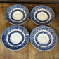 Churchill England Blue Willow Saucers - Blue and White Small Plates