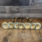 Vintage Set of 7 Brass Graduating Tiered Candlestick Holders