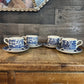 Churchill England Blue Willow Teacups and Saucers - Set of 4