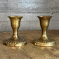 Vintage Pair of Brass Candlestick Holders
