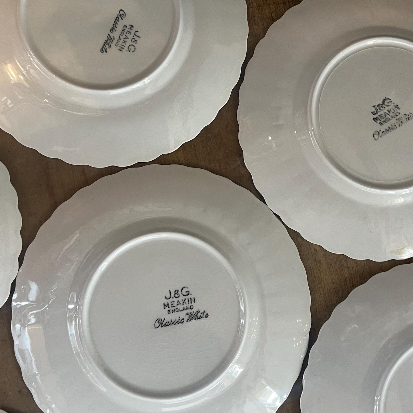 J & G Meakin Classic White Small Plates - Pie Plates - Dessert Plates - Set of 8