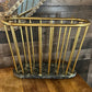 Vintage Green Marble and Brass Spindle Magazine Rack - Book Holder