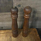 Vintage Tall Wooden Pepper Grinder and Salt Shaker