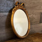 Vintage Bow Accent Oval Italian Gilded Mirror