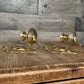Vintage Pair of Brass Candlestick Holder Wall Sconces