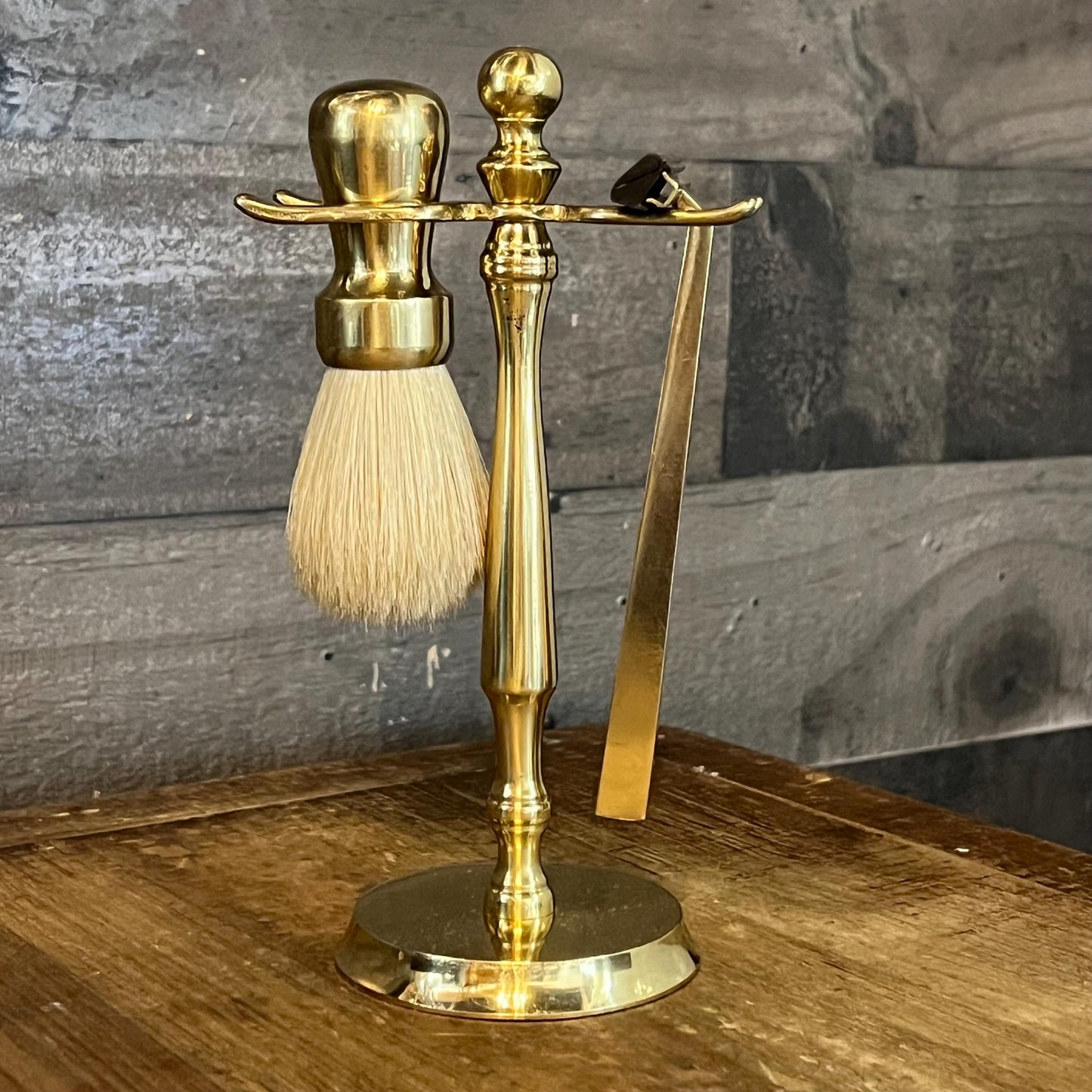 Vintage Brass Shaving Kit