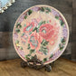 Vintage Hand Painted Porcelain Floral and Grapevine Round Plate