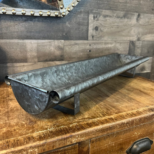 Pottery Barn Long Galvanized Metal Trough