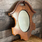 Antique Wooden Frame Oval Mirror