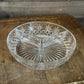 Vintage Crystal 3 Compartment Bowl - Jewelry Dish - Candy Dish - Nut Dish - Berry Server