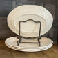 Vintage White Oval Plates - Set of 4