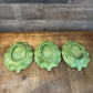 Vintage Green Leaf Small Plates - set of 3