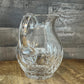 Vintage Crystal Pineapple Etched Handled Pitcher