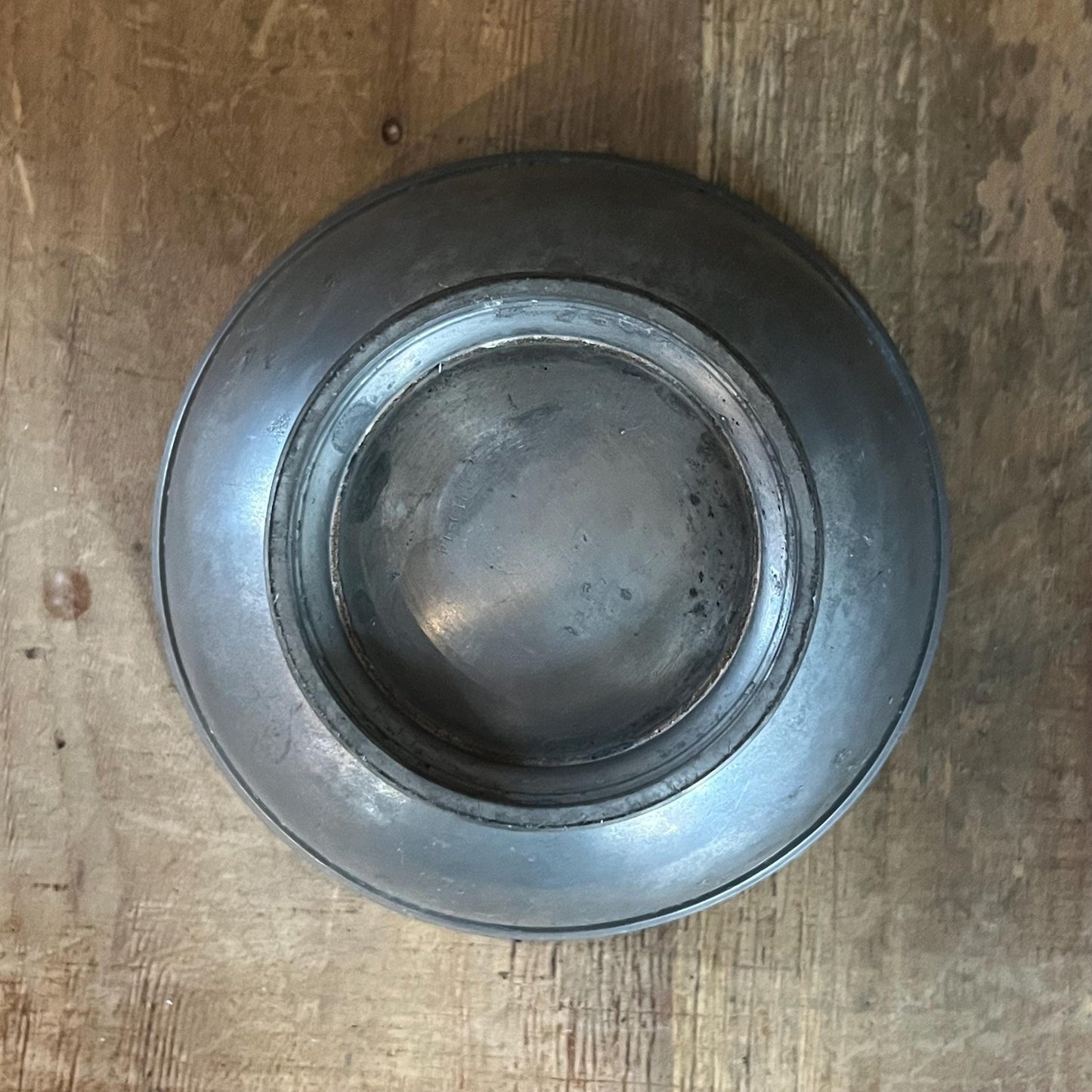 Vintage Small Williamsburg Stieff Pewter Pedestal Bowl