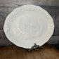 Vintage White Thanksgiving Oval Serving Tray Platter with Turkey Motif