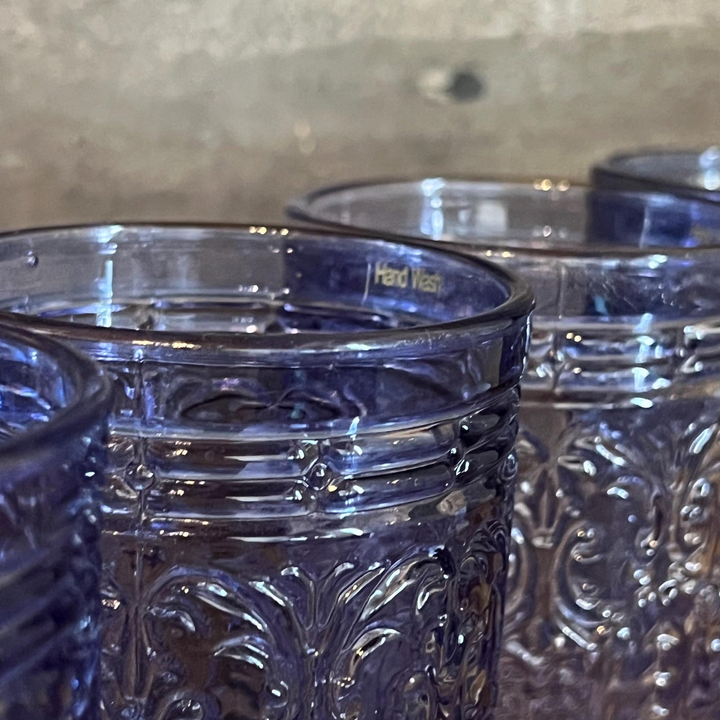 Godinger Blue Jax Double Old Fashioned Glasses - Rocks Glasses - Lowball Tumblers - Set of 4