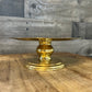 Vintage Brass Pillar Candle Holder - Brass Pedestal Dish