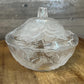 Studio Nova Crystal Winter Rose Frosted Glass Flower Lidded Dish - Candy Dish