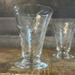Vintage Set of 4 Crystal Etched Glasses