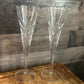 Tall Pair of Crystal Champagne Fluted Glasses