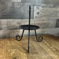 Vintage Party Lite Black Iron Pillar Candle Holder with Handle