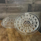 Vintage Federal Glass Clear Windsor Button and Cane Pattern Lidded Candy Dish