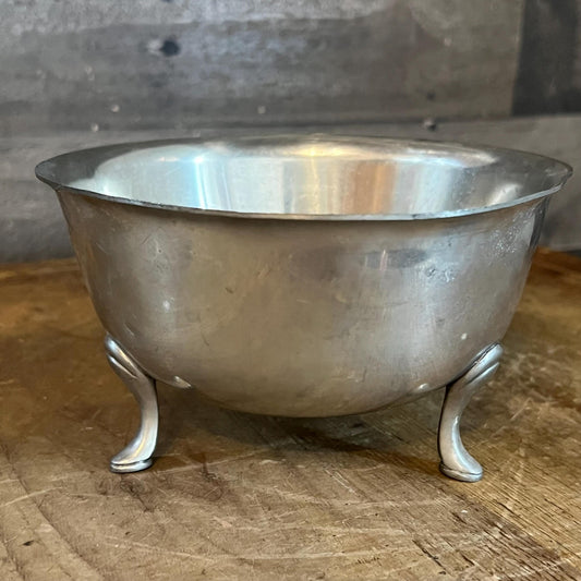 Vintage Stieff Pewter Tri Footed Small Bowl