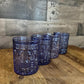 Godinger Blue Jax Double Old Fashioned Glasses - Rocks Glasses - Lowball Tumblers - Set of 4
