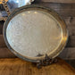 Vintage International Silver Company Oval Silverplated Tray with Raised Perforated Rim