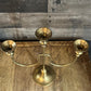 Vintage 3 Candle Brass Candlestick Holder Candelabra
