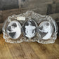 Mikasa Crystal Princess Frosted Triple Oval Table Picture Frame