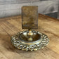 Antique Brass Match Box Holder Stand - Card Holder Stand - Mail Holder Stand