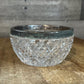 Small Crystal Bowl with Silverplated Rim