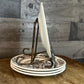 Royal USA Sussex Cavalier Ironstone Brown and White Floral Bread and Butter Plates - Set of 4