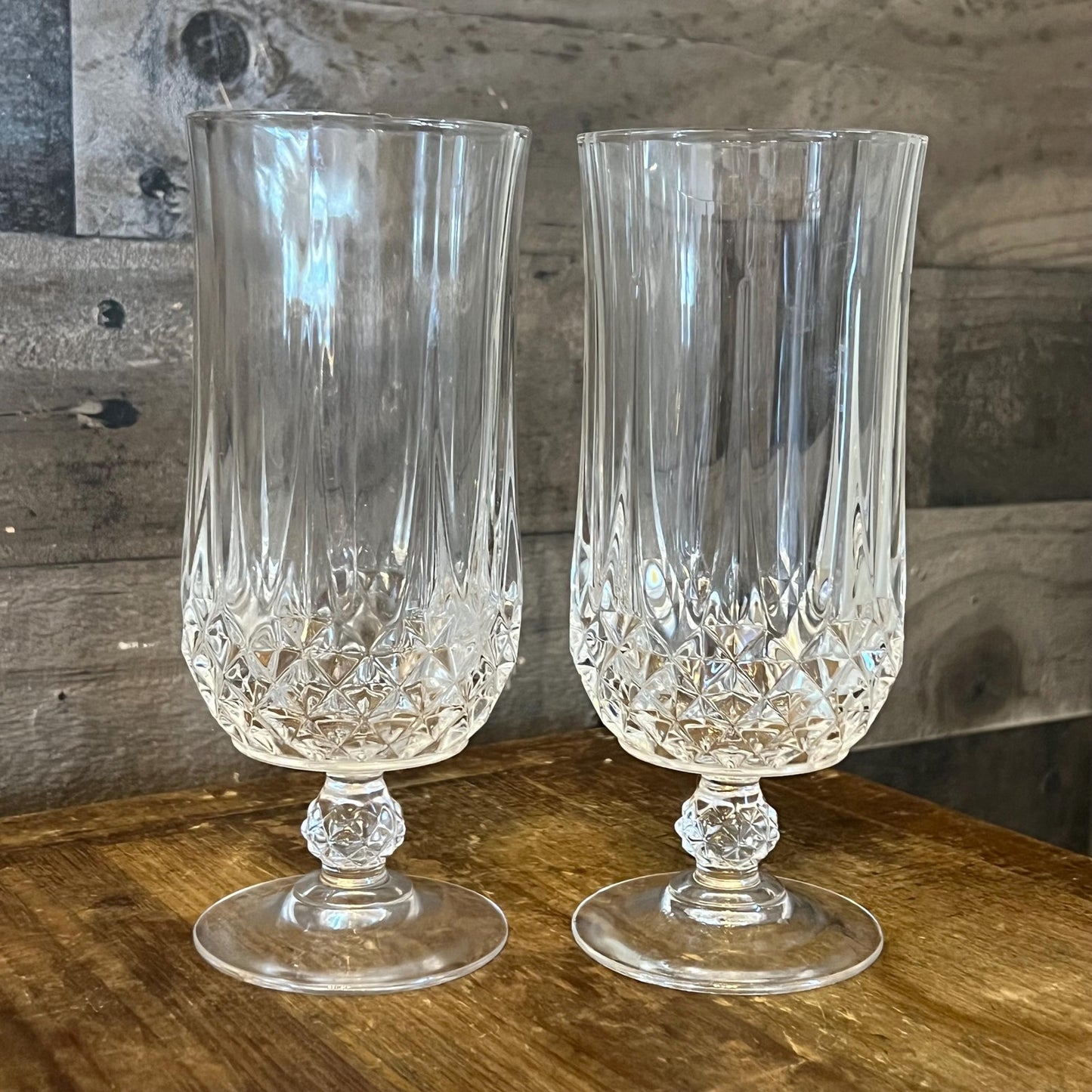 Cristal D’Arques Durand Longchamp Clear Iced Tea Glasses - Pair