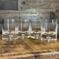 Glass Blown Old Fashioned Bubble Base Heavy Rocks Glasses - Set of 4