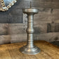 Vintage Tall Pewter Pricket Pillar Candle Holder