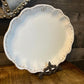 Vintage Homer Laughlin Hudson Scallop Rim Creamy White Oval Platter Holiday Tray