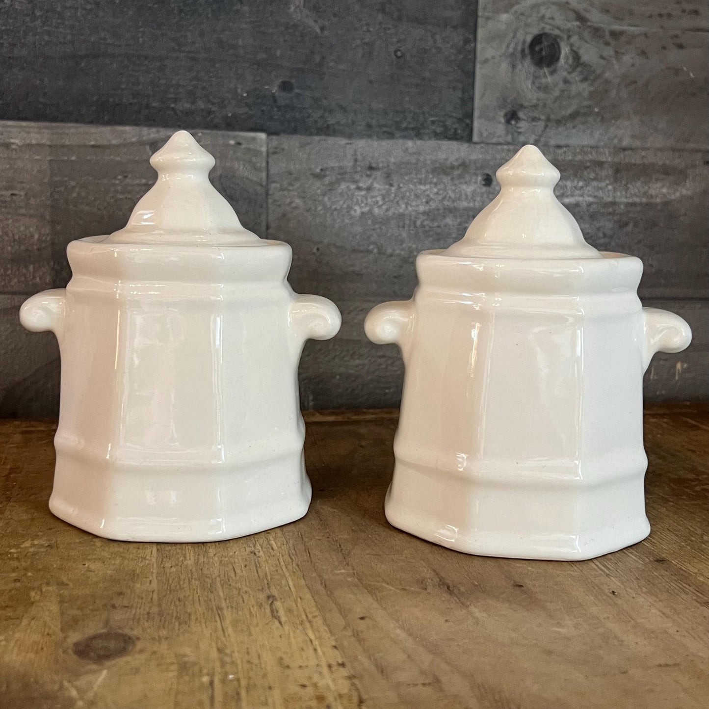 Vintage Pair of Pfaltzgraff Heritage Sugar Bowl With Lid - Small Lidded Jars