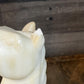 Vintage Heavy Creamy White Marbled Stone Horse Bust Bookends - Pair