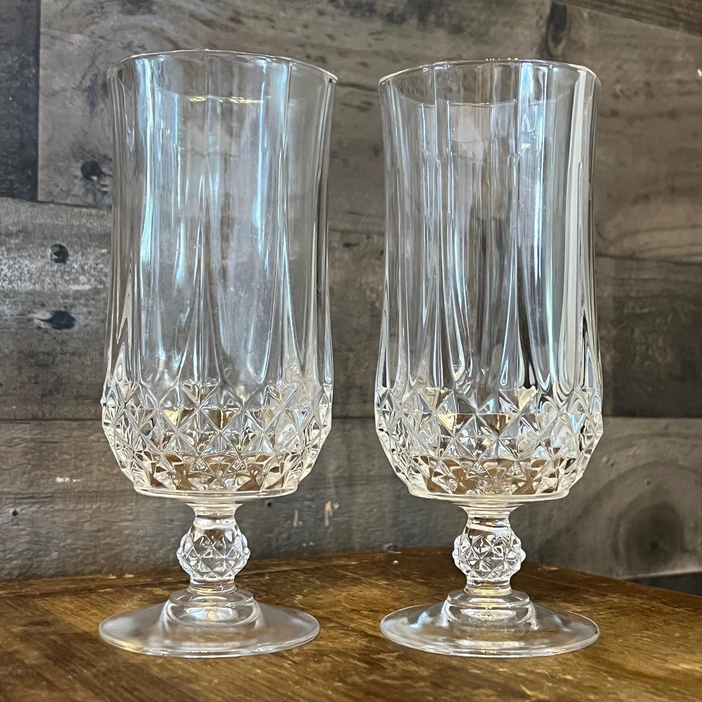 Cristal D’Arques Durand Longchamp Clear Iced Tea Glasses - Pair