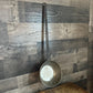 Antique Copper on Tin Ladle with Long Iron Handle