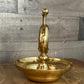 Vintage Brass Nut Cracker with Attached Underbowl