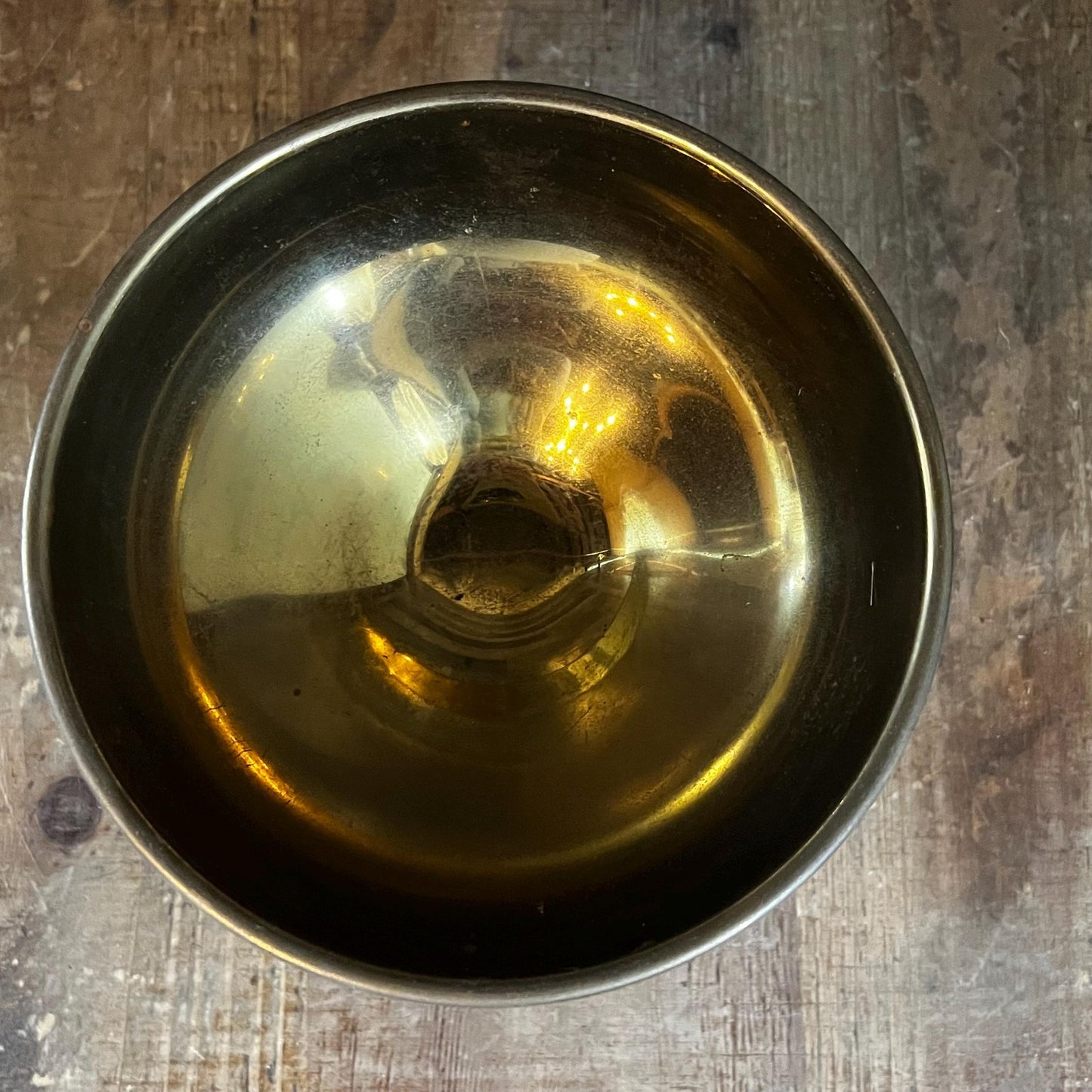 Vintage Brass Compote Pedestal Bowl
