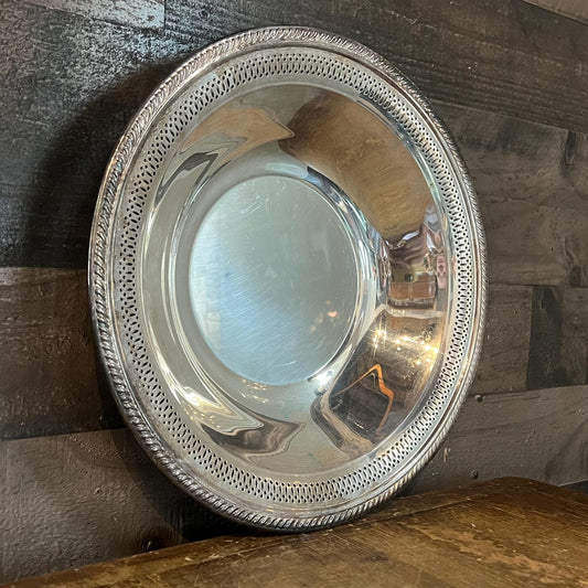 Vintage FB Rogers Silver Company Silverplated Bowl with Perforated Rim